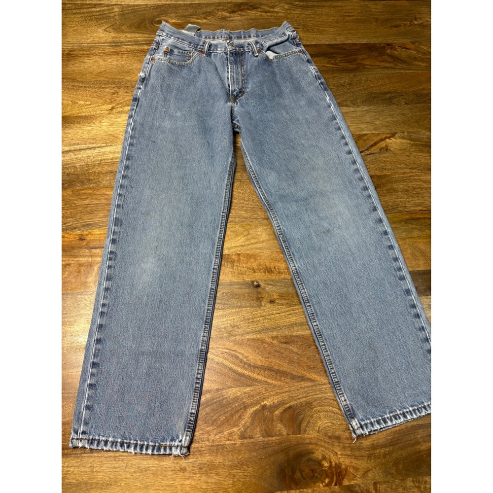 Levis 550 Relaxed Fit Light Wash Denim Jeans Mens 34x32 Blue 00550-4886